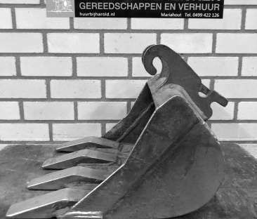 Minigraver bak 50 cm met tanden